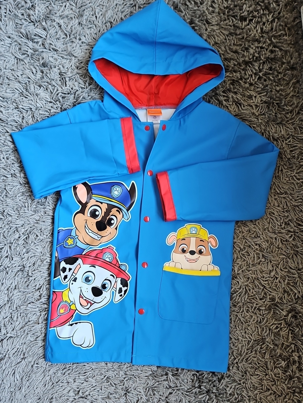 Nickelodeon Blue Kids Raincoat With Paw Patrol Characters